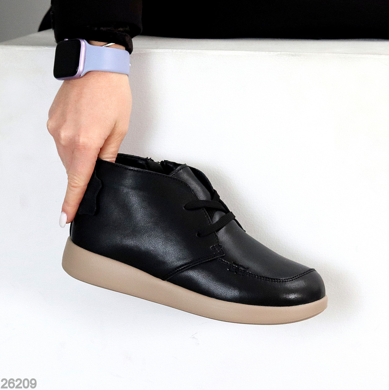 Кросівки кавово-бежеві фетрові